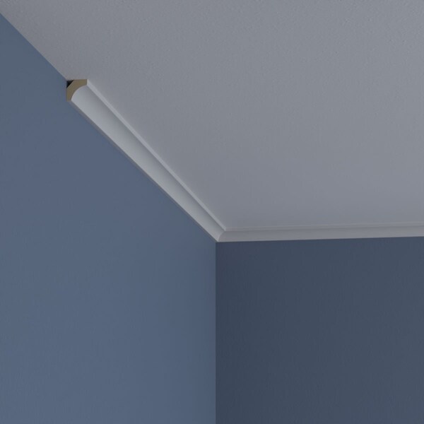 Ekena Millwork 3/4"H x 3/4"P x 7/8"F x 94 1/2"L Traditional Crown Moulding - MLD00X00X01TR