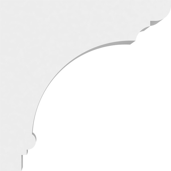 Ekena Millwork Standard Hughes Architectural Grade PVC Bracket, 2"W x 6"D x 6"H - BKTP02X06X06HUG