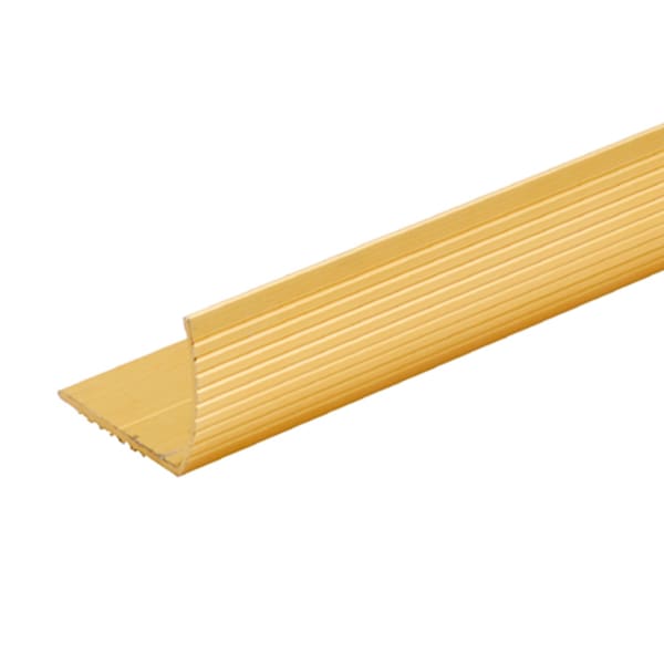 M-D Building Products Aluminum, Satin Brass, 96 in L, 1.12 in W - 43746