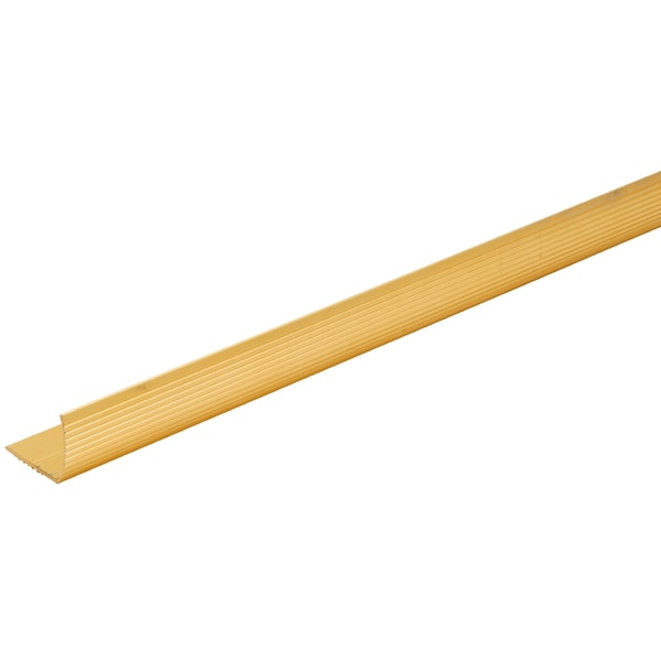 M-D Building Products Aluminum, Satin Brass, 96 in L, 1.12 in W - 43746