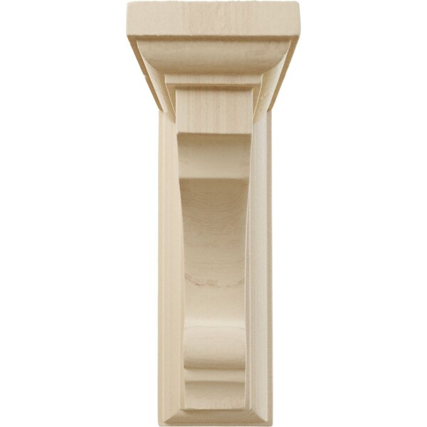 Ekena Millwork 2 1/2"W x 4"D x 6"H Small Thompson Wood Bracket, Rubberwood - BKTW02X04X06TMRW