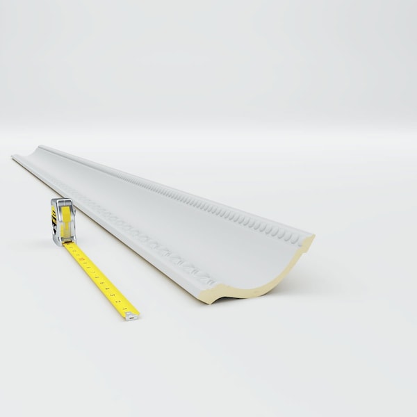 Ekena Millwork 4 1/4"H x 5 1/4"P x 6 3/4"F x 94 1/2"L Artis Egg and Dart Crown Moulding - MLD04X05X06AR
