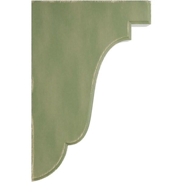 Ekena Millwork 1 3/4"W x 5"D x 7 1/2"H Bedford Wood Vintage Decor Bracket, Restoration Green - BKTWD02X05X08BEGR