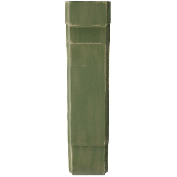 Ekena Millwork 1 3/4"W x 5"D x 7 1/2"H Bedford Wood Vintage Decor Bracket, Restoration Green - BKTWD02X05X08BEGR