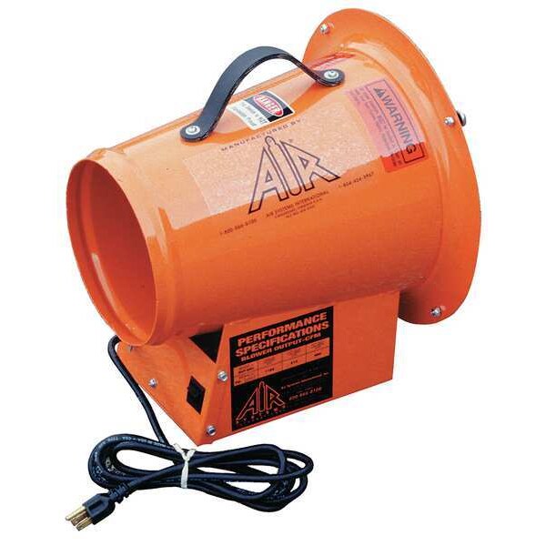 Air Systems Intl Confined Sp Fan, Axial, Steel, Red, 8 In - SVF-8AC50