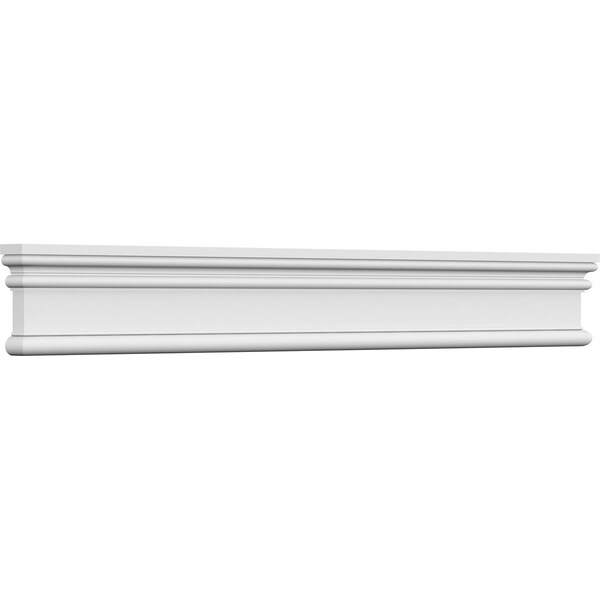 Ekena Millwork 74" Bottom Width x 75 1/8" Top Width x 3 1/2"H x 7/8"P Bedford Crosshead - CRH03X74BE