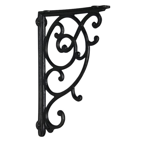 Osborne Wood Products 12 1/4 x 1 1/2 x 8 1/4 Antique Chelsea Corbel (Cast Iron) in Flat Blac - 8925BL