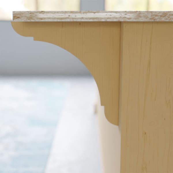 Ekena Millwork 1 3/4"W x 12"D x 12"H Extra Large Olympic Wood Bracket, Alder - BKTW01X12X12OLAL