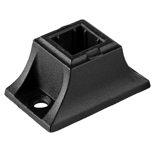 Nuvo Iron Baluster Railing Connector, Square, Steel, Black, Matte/Powder-Coated, Surface Installation, 1/EA - SQISMSS