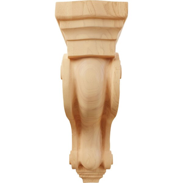 Ekena Millwork 3 3/8"W x 6 1/2"D x 10 1/2"H Los Angeles Hollow Back Corbel, Red Oak - COR03X06X10HARO