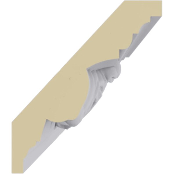 Ekena Millwork 2 7/8"H x 2 1/2"P x 3 7/8"F x 94 1/2"L, (11 1/4" Repeat) Telma Twisted Leaf Crown Moulding - MLD03X02X04TE