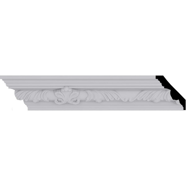Ekena Millwork 2 7/8"H x 2 1/2"P x 3 7/8"F x 94 1/2"L, (11 1/4" Repeat) Telma Twisted Leaf Crown Moulding - MLD03X02X04TE