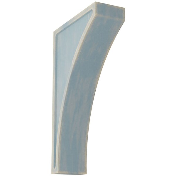 Ekena Millwork 3"W x 8 1/2"D x 14"H Jumbo Lawson Wood Vintage Decor Corbel, Driftwood Blue - CORWD03X08X14LWBU
