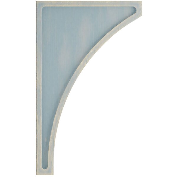 Ekena Millwork 3"W x 8 1/2"D x 14"H Jumbo Lawson Wood Vintage Decor Corbel, Driftwood Blue - CORWD03X08X14LWBU