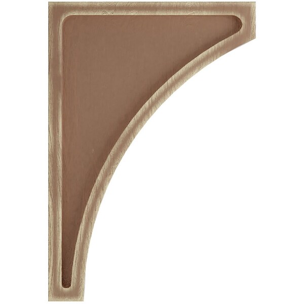 Ekena Millwork 3"W x 5 1/2"D x 8"H Medium Lawson Wood Vintage Decor Corbel, Weathered Brown - CORWD03X05X08LWBR