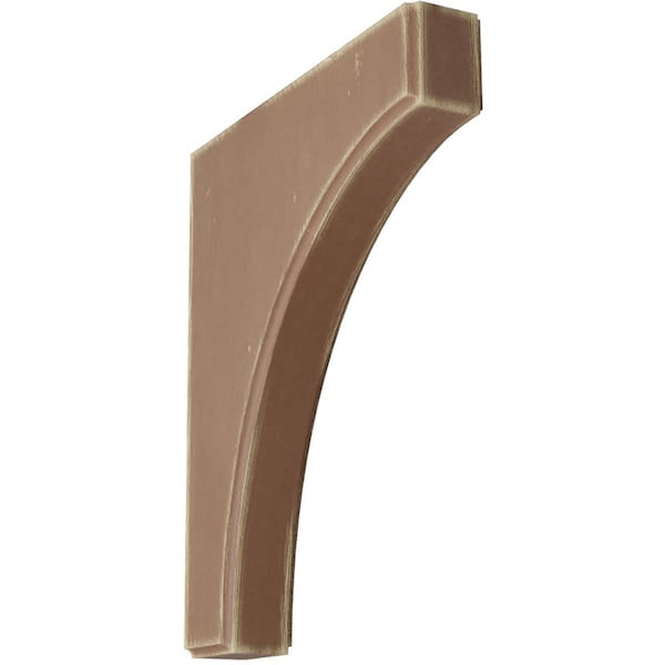 Ekena Millwork 1 3/4"W x 10"D x 12"H Clarksville Wood Vintage Decor Bracket, Weathered Brown - BKTWD02X10X12CVBR