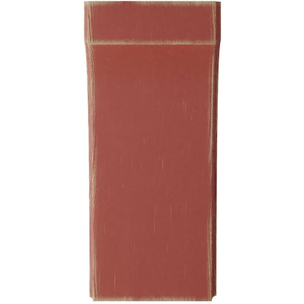 Ekena Millwork 5 1/4"W x 6"D x 12"H Clarksville Wood Vintage Decor Bracket, Salvage Red - BKTWD05X06X12CVRD