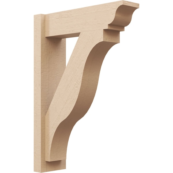 Ekena Millwork 6-in W x 20-in D x 28-in H Funston Trad Rough Cedar Woodgrain TimberThane Outlooker, Primed Tan - OUTUR060X20X28FST04RCPR