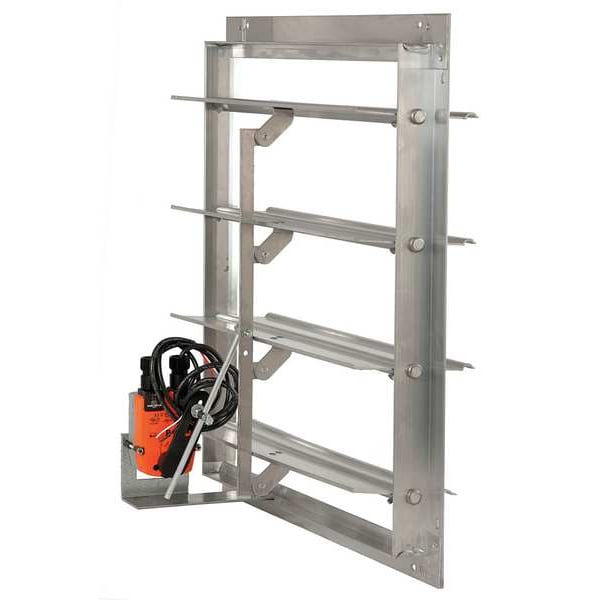 Dayton Mtrzd Damper, For Fan Dia. 24", 100-240V - 3C315