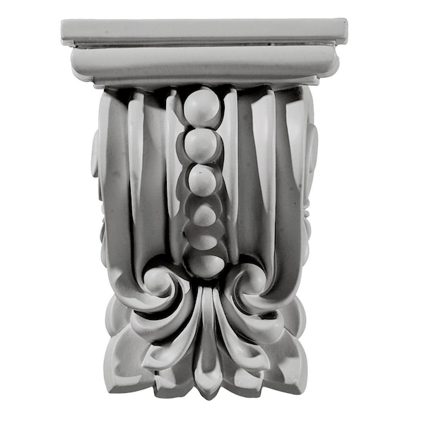 Ekena Millwork 4 3/8"W x 2 1/2"D x 5 5/8"H Palmetto Beaded Corbel - COR04X02X05PA