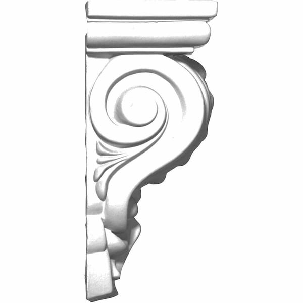Ekena Millwork 4 3/8"W x 2 1/2"D x 5 5/8"H Palmetto Beaded Corbel - COR04X02X05PA