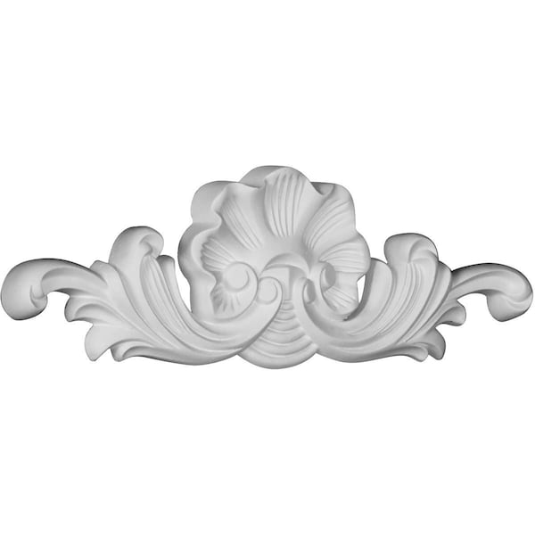Ekena Millwork 12 3/8"W x 4"H x 7/8"P Edwards Sunflower and Leaves Onlay - ONL12X04X01ED