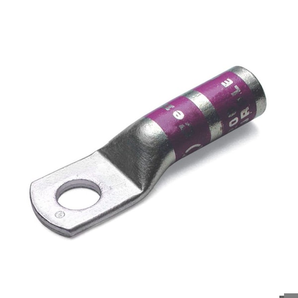 Interconexión de sistemas de automatización 1/0 AWG, terminal de compresión de barril largo con perno #10, UL, rosa, paquete de 50 - 2396385