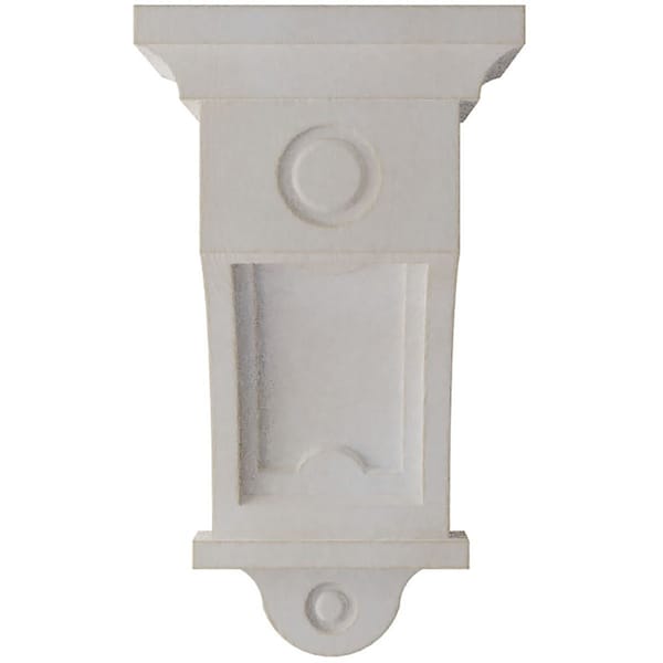 Ekena Millwork 5"W x 5"D x 9"H Arts and Crafts Wood Vintage Decor Corbel, Chalk Dust White - CORWD05X05X09ARWH