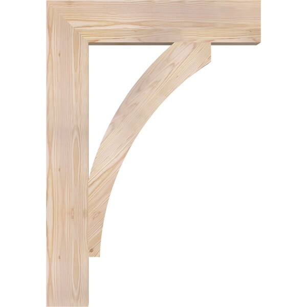 Ekena Millwork Thorton Block Smooth Bracket, Douglas Fir, 5 1/2"W x 28"D x 40"H - BKT06X28X40THR05SDF