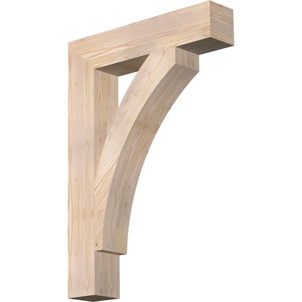 Ekena Millwork Thorton Block Smooth Bracket, Douglas Fir, 5 1/2"W x 28"D x 40"H - BKT06X28X40THR05SDF