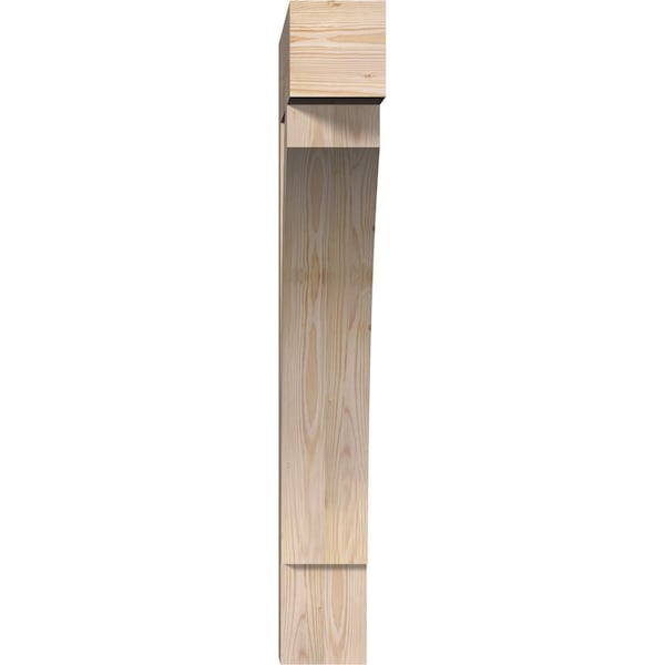 Ekena Millwork Thorton Block Smooth Bracket, Douglas Fir, 5 1/2"W x 28"D x 40"H - BKT06X28X40THR05SDF