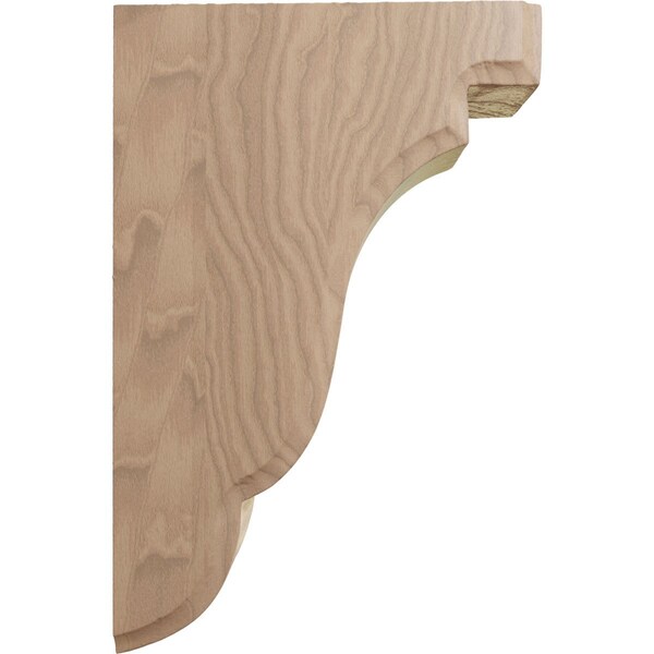 Ekena Millwork 1 3/4"W x 5"D x 7 1/2"H Bedford Wood Bracket, Mahogany - BKTW02X05X08BEGM