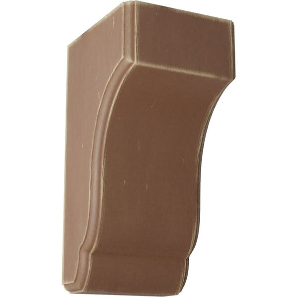 Ekena Millwork 4 3/4"W x 5 1/2"D x 10"H Capistrano Mission Wood Vintage Decor Corbel, Weathered Brown - CORWD04X05X10CPBR