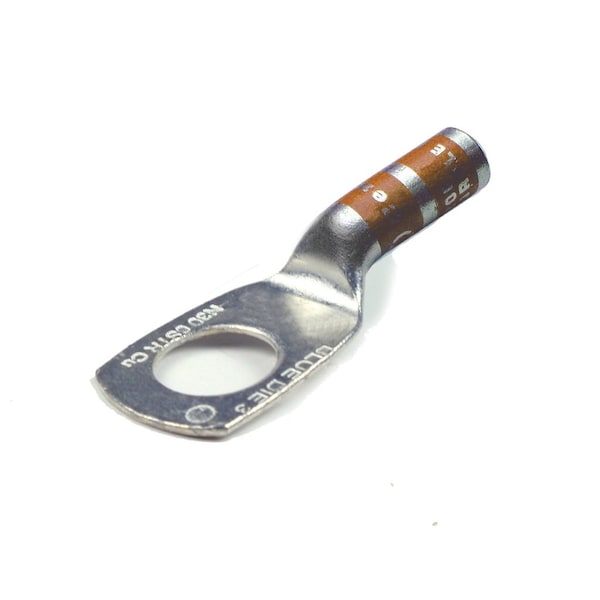 Sistema de Interconexión de Sistemas de Automatización, 500 Mcm, Perno de 1/2 pulgada, Terminal de Compresión de Barril Largo, Café, Paquete de 10 - 2398088