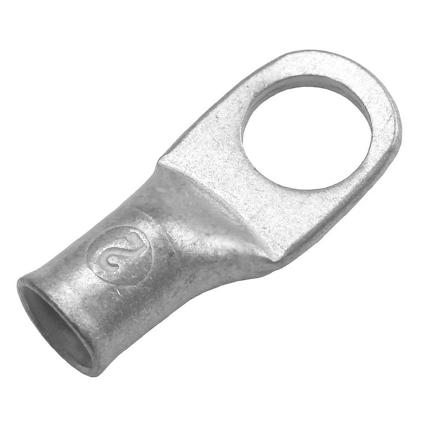 Pacer Tinned Lug 2 AWG - Tamaño del perno de 1/2 pulgadas - Paquete de 10 - TAE2-12R-10