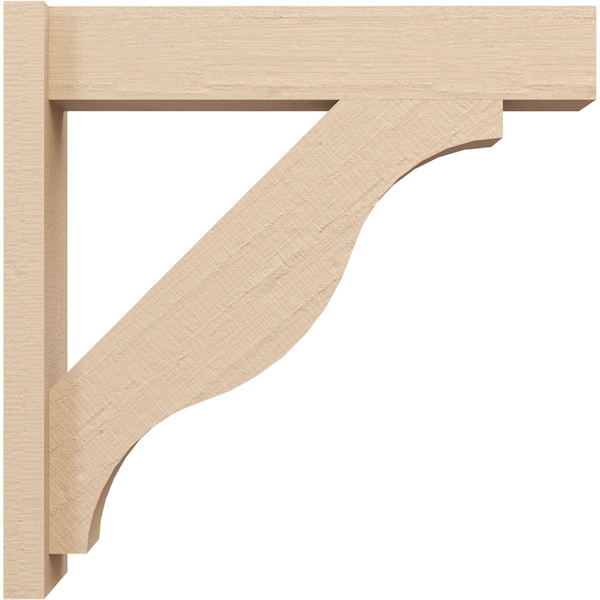 Ekena Millwork 5 1/2-in W x 22-in D x 22-in H Funston Block Rough Cedar Woodgrain TimberThane Outlooker, Primed Tan - OUTUR055X22X22FST44RCPR