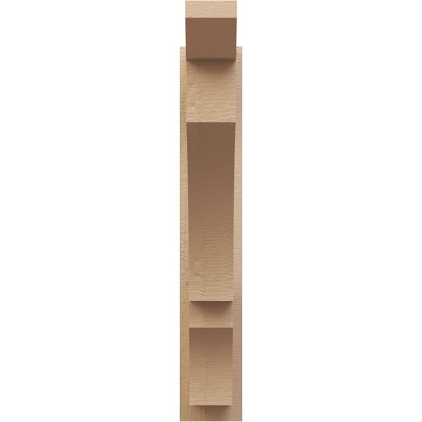 Ekena Millwork 6-in W x 24-in D x 36-in H Balboa Slat Rough Cedar Woodgrain TimberThane Outlooker, Primed Tan - OUTUR060X24X36BOA24RCPR