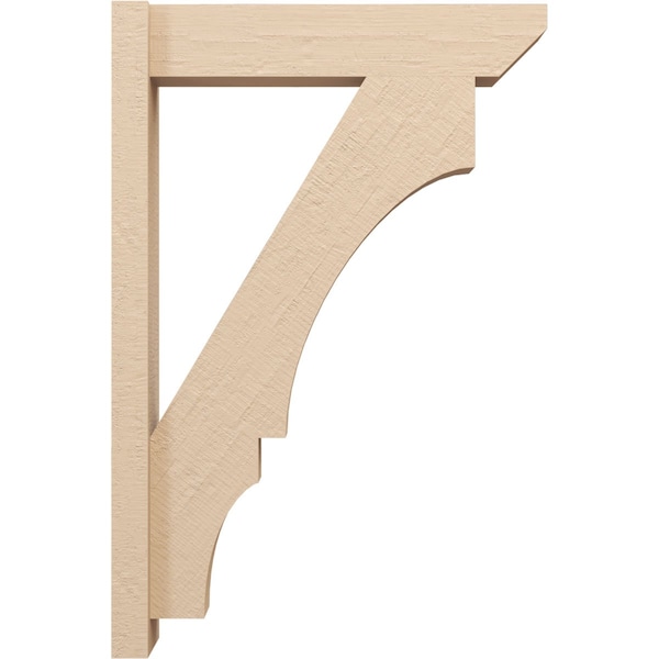Ekena Millwork 6-in W x 24-in D x 36-in H Balboa Slat Rough Cedar Woodgrain TimberThane Outlooker, Primed Tan - OUTUR060X24X36BOA24RCPR