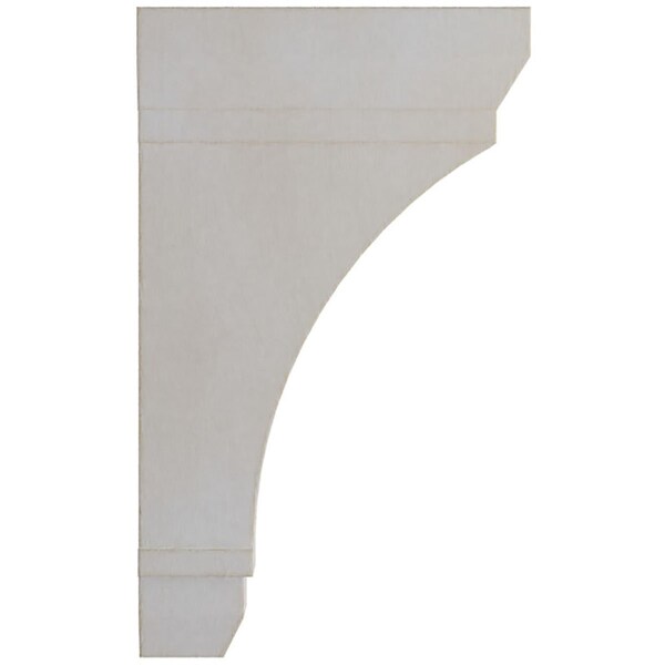 Ekena Millwork 2 1/4"W x 6"D x 10"H Stockport Wood Vintage Decor Bracket, Chalk Dust White - BKTWD02X06X10STWH