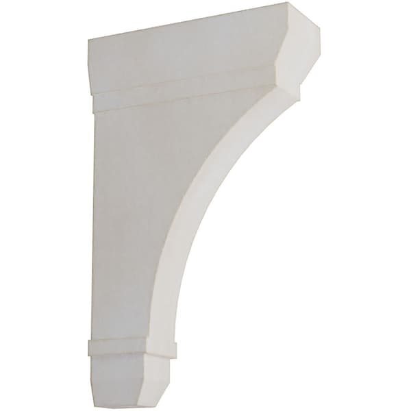 Ekena Millwork 2 1/4"W x 6"D x 10"H Stockport Wood Vintage Decor Bracket, Chalk Dust White - BKTWD02X06X10STWH