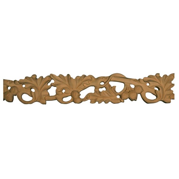 Osborne Wood Products 3 x 1 x 96 Pierced Acorn Moulding in Basswood - 891937BAS