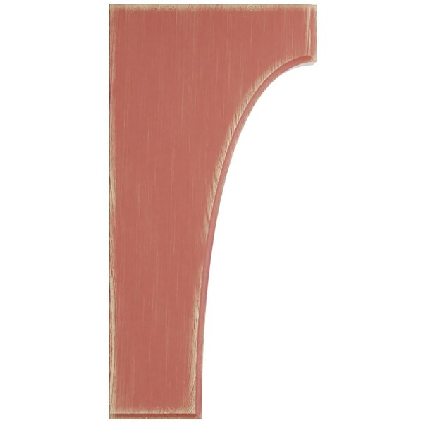 Ekena Millwork 1 3/4"W x 6"D x 12"H Clarksville Wood Vintage Decor Bracket, Salvage Red - BKTWD02X06X12CVRD