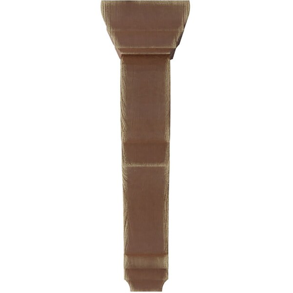 Ekena Millwork 2 1/2"W x 5 1/2"D x 10"H Medium Rojas Wood Vintage Decor Corbel, Weathered Brown - CORWD02X05X10RJBR