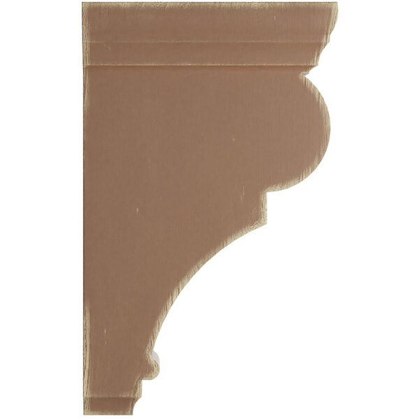 Ekena Millwork 2 1/2"W x 5 1/2"D x 10"H Medium Rojas Wood Vintage Decor Corbel, Weathered Brown - CORWD02X05X10RJBR