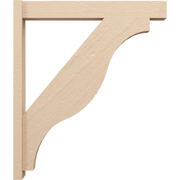 Ekena Millwork 6-in W x 36-in D x 42-in H Funston Block Rough Cedar Woodgrain TimberThane Outlooker, Primed Tan - OUTUR060X36X42FST44RCPR