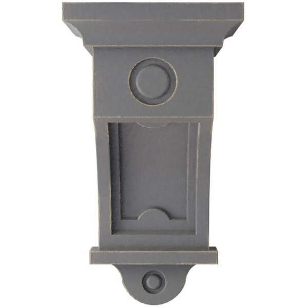 Ekena Millwork 5"W x 5"D x 9"H Arts and Crafts Wood Vintage Decor Corbel, Pebble Grey - CORWD05X05X09ARPG