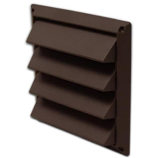 Lambro Industries Inc Lambro 604B 4 in. Brown Air Intake Louver Vent - 403025