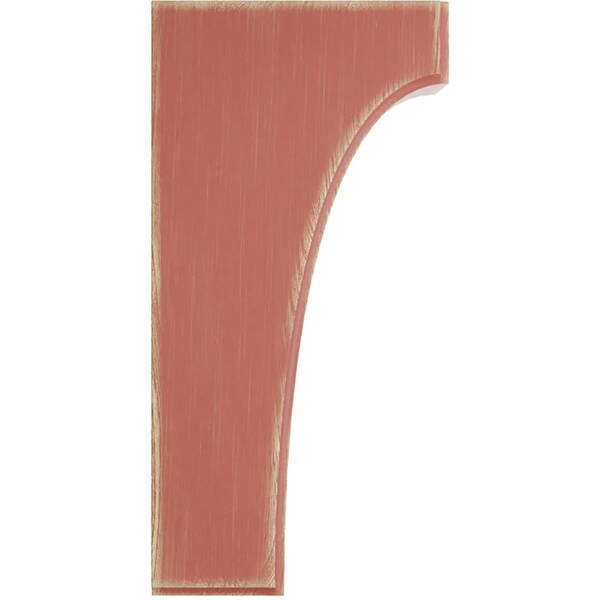 Ekena Millwork 3 1/2"W x 6"D x 12"H Clarksville Wood Vintage Decor Bracket, Salvage Red - BKTWD04X06X12CVRD