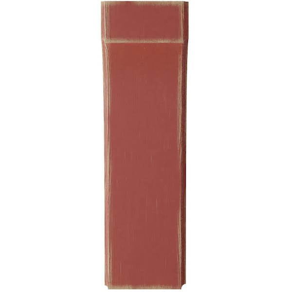 Ekena Millwork 3 1/2"W x 6"D x 12"H Clarksville Wood Vintage Decor Bracket, Salvage Red - BKTWD04X06X12CVRD