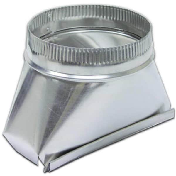 Dendesigns 123IND 7 in. Round Aluminum Transition Fitting - DE589914